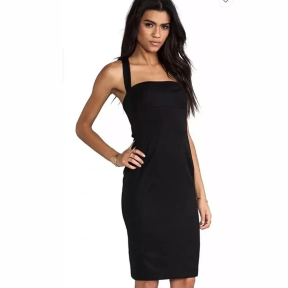 BLACK HALO NWT Bryson Cross Back Sheath Dress 4 - Picture 3 of 10